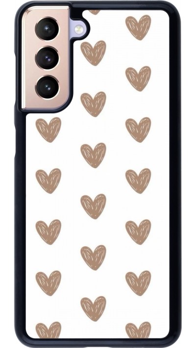 Samsung Galaxy S21 5G Case Hülle - Autumn 2024 brown hearts