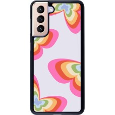 Samsung Galaxy S21 5G Case Hülle - Easter 2024 rainbow butterflies