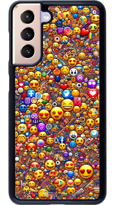 Samsung Galaxy S21 5G Case Hülle - Emoji gemischt