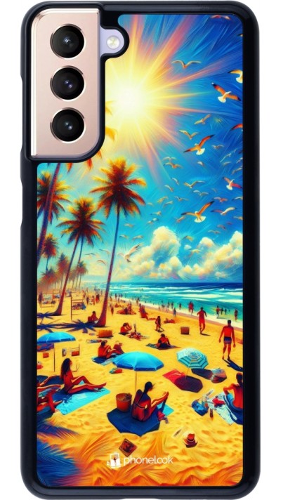 Samsung Galaxy S21 5G Case Hülle - Sommer Paradies Farbe