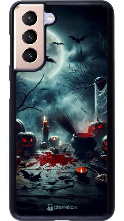 Samsung Galaxy S21 5G Case Hülle - Halloween 2024 Dunkler Mond