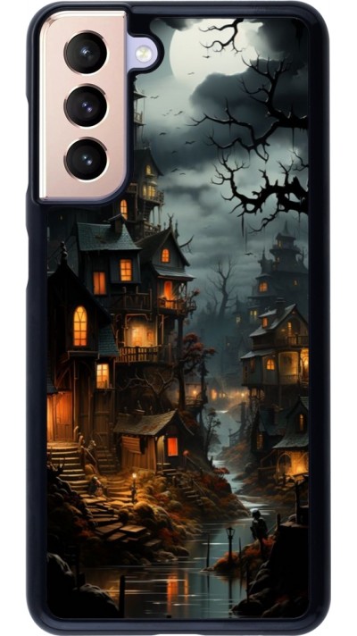 Samsung Galaxy S21 5G Case Hülle - Halloween 2024 scary town