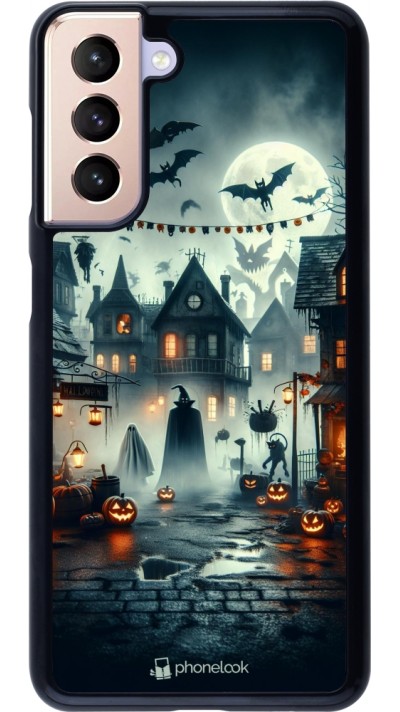 Samsung Galaxy S21 5G Case Hülle - Halloween Spukstadt