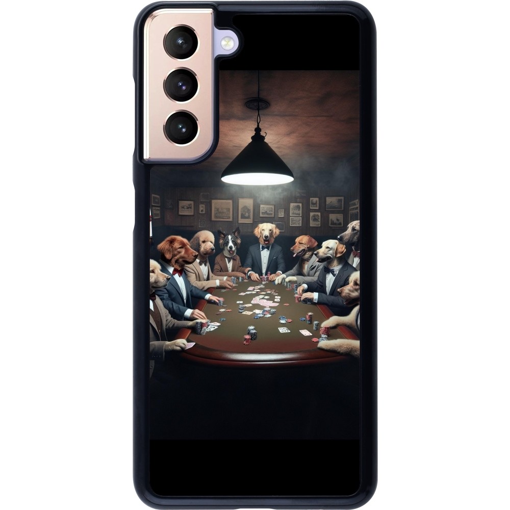 Samsung Galaxy S21 5G Case Hülle - Die Pokerhunde