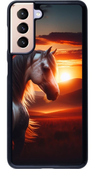 Samsung Galaxy S21 5G Case Hülle - Majestätischer Sonnenuntergang Pferd