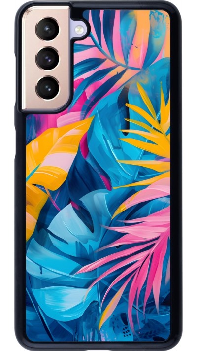 Samsung Galaxy S21 5G Case Hülle - Palms Blue