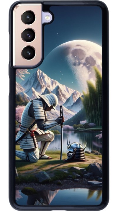 Samsung Galaxy S21 5G Case Hülle - Samurai Katana Mond