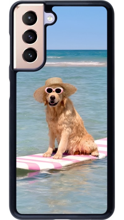 Samsung Galaxy S21 5G Case Hülle - Summer Dog on Paddle