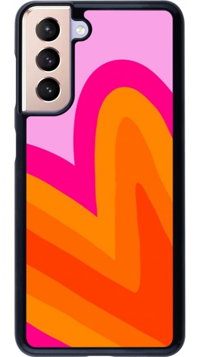 Samsung Galaxy S21 5G Case Hülle - Valentine 2024 heart gradient