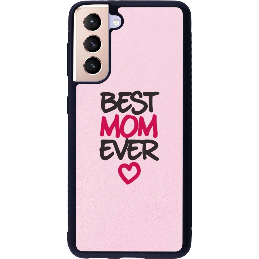 Samsung Galaxy S21 5G Case Hülle - Silikon schwarz Mom 2023 best Mom ever pink