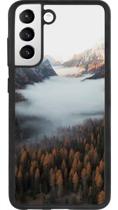 Samsung Galaxy S21 FE 5G Case Hülle - Silikon schwarz Autumn 22 forest lanscape