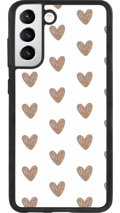 Samsung Galaxy S21 FE 5G Case Hülle - Silikon schwarz Autumn 2024 brown hearts