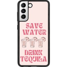 Samsung Galaxy S21 FE 5G Case Hülle - Silikon schwarz Cocktail Save Water Drink Tequila