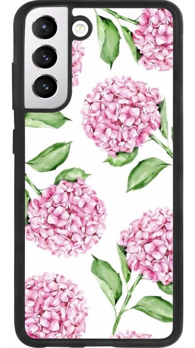 Samsung Galaxy S21 FE 5G Case Hülle - Silikon schwarz Easter 2024 pink flowers