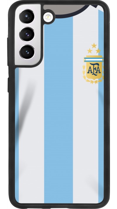 Samsung Galaxy S21 FE 5G Case Hülle - Silikon schwarz Argentinien 2022 personalisierbares Fussballtrikot