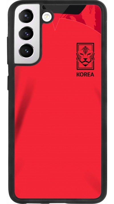 Samsung Galaxy S21 FE 5G Case Hülle - Silikon schwarz Südkorea 2022 personalisierbares Fussballtrikot