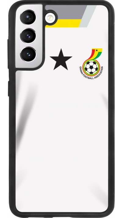 Samsung Galaxy S21 FE 5G Case Hülle - Silikon schwarz Ghana 2022 personalisierbares Fussballtrikot