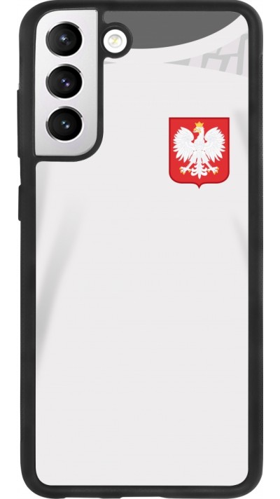 Samsung Galaxy S21 FE 5G Case Hülle - Silikon schwarz Polen 2022 personalisierbares Fussballtrikot