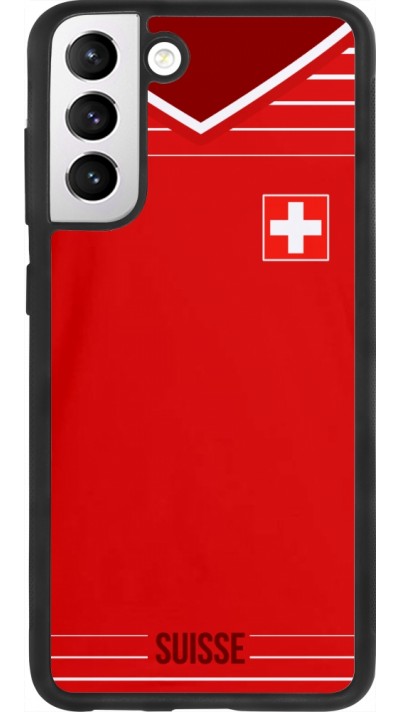 Hülle Samsung Galaxy S21 FE 5G - Silikon schwarz Football shirt Switzerland 2022