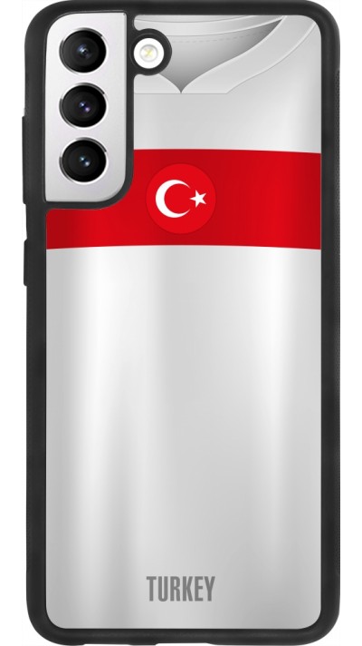 Coque Samsung Galaxy S21 FE 5G - Silicone rigide noir Maillot de football Turquie personnalisable