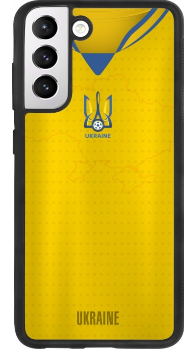 Coque Samsung Galaxy S21 FE 5G - Silicone rigide noir Maillot de football Ukraine