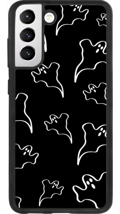 Samsung Galaxy S21 FE 5G Case Hülle - Silikon schwarz Halloween 2024 black and white ghosts