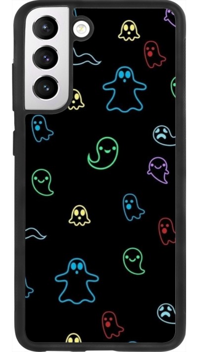 Samsung Galaxy S21 FE 5G Case Hülle - Silikon schwarz Halloween 2024 colorful ghosts