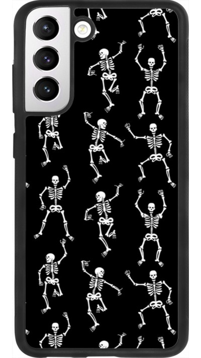 Samsung Galaxy S21 FE 5G Case Hülle - Silikon schwarz Halloween 2024 dancing skeleton