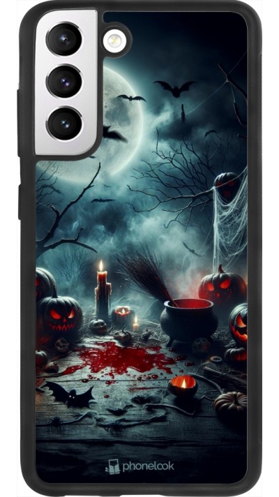 Samsung Galaxy S21 FE 5G Case Hülle - Silikon schwarz Halloween 2024 Dunkler Mond