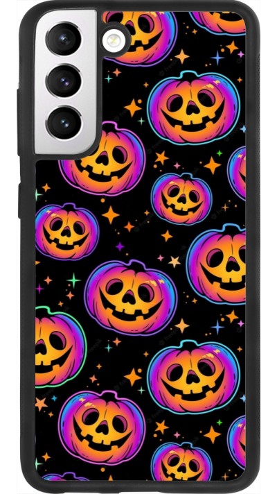 Samsung Galaxy S21 FE 5G Case Hülle - Silikon schwarz Halloween 2024 rainbow pumpkins