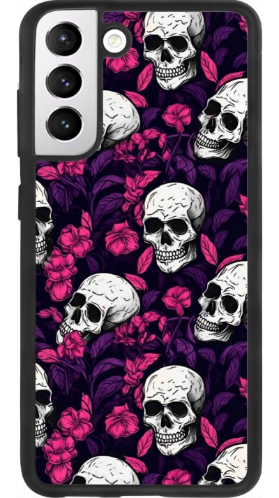 Samsung Galaxy S21 FE 5G Case Hülle - Silikon schwarz Halloween 2024 romantic skulls