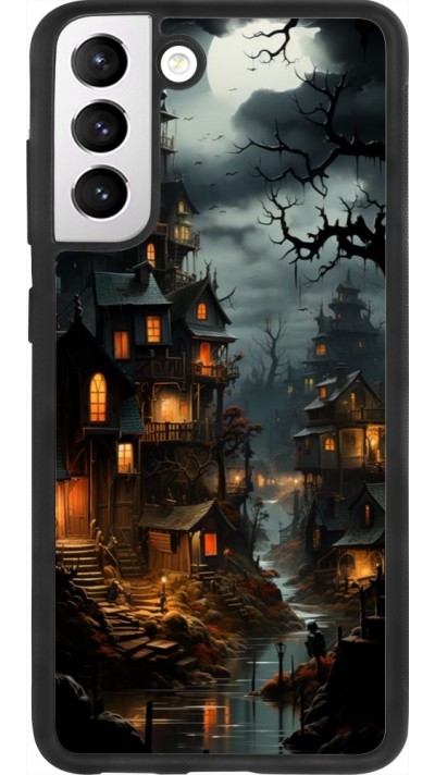 Samsung Galaxy S21 FE 5G Case Hülle - Silikon schwarz Halloween 2024 scary town