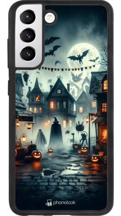 Samsung Galaxy S21 FE 5G Case Hülle - Silikon schwarz Halloween Spukstadt