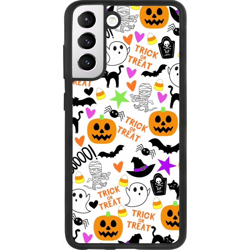 Samsung Galaxy S21 FE 5G Case Hülle - Silikon schwarz Halloween 2024 trick or treat