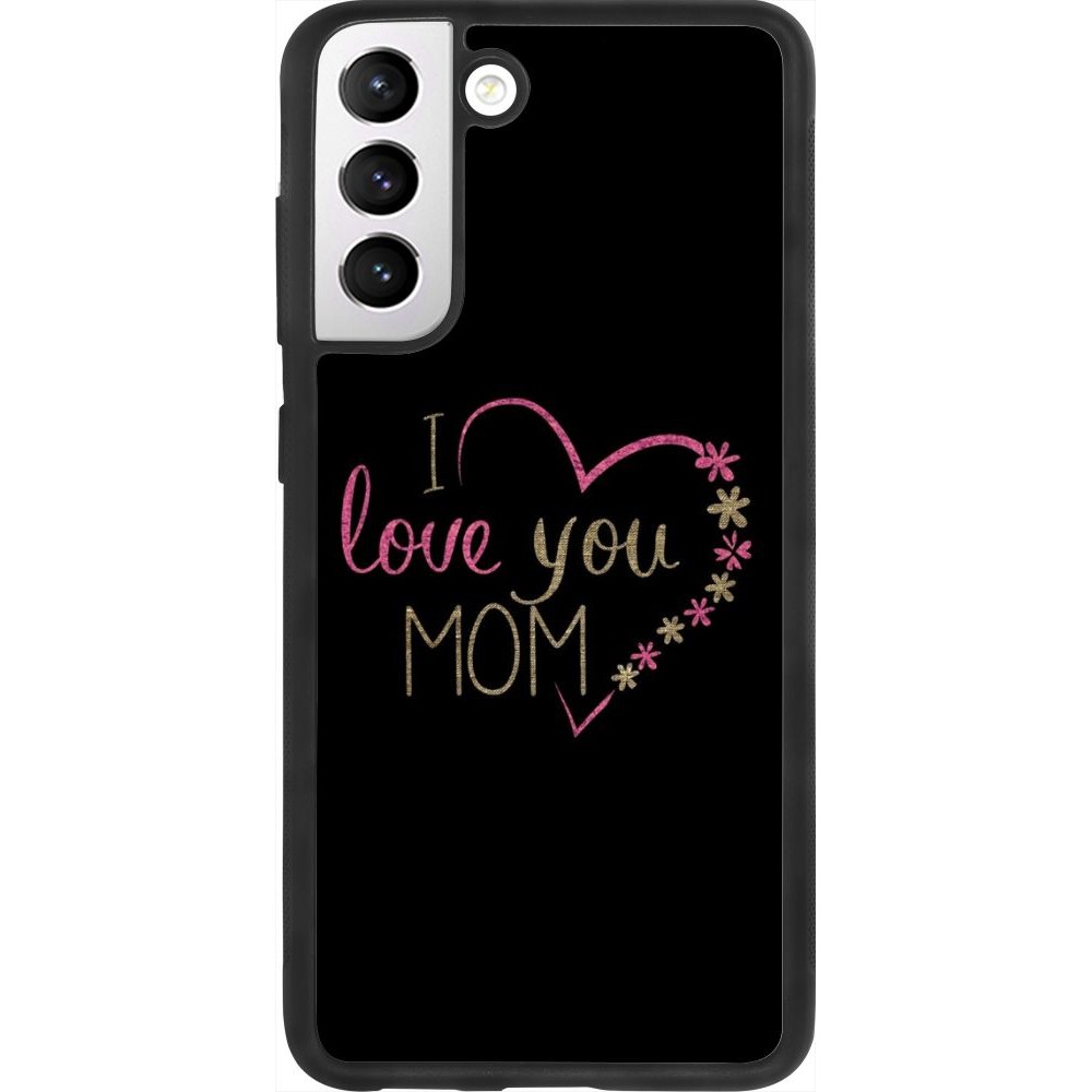 Hülle Samsung Galaxy S21 FE 5G - Silikon schwarz I love you Mom