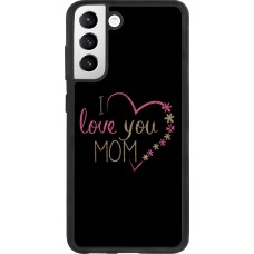 Hülle Samsung Galaxy S21 FE 5G - Silikon schwarz I love you Mom