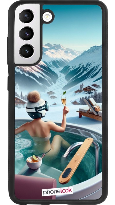 Samsung Galaxy S21 FE 5G Case Hülle - Silikon schwarz Berg Glamour Whirlpool