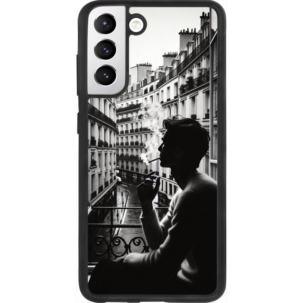 Samsung Galaxy S21 FE 5G Case Hülle - Silikon schwarz Parisian Smoker