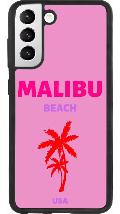 Samsung Galaxy S21 FE 5G Case Hülle - Silikon schwarz Pop Summer Destination Malibu