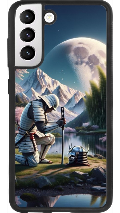 Samsung Galaxy S21 FE 5G Case Hülle - Silikon schwarz Samurai Katana Mond