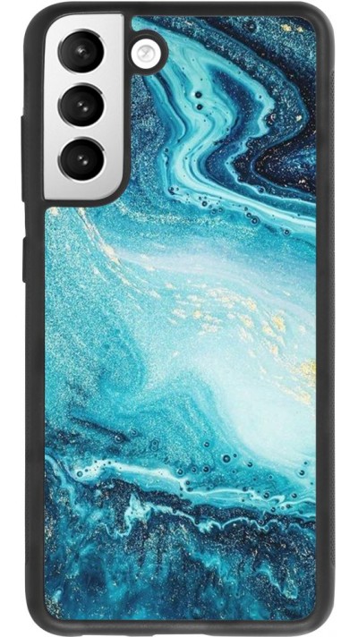 Hülle Samsung Galaxy S21 FE 5G - Silikon schwarz Sea Foam Blue