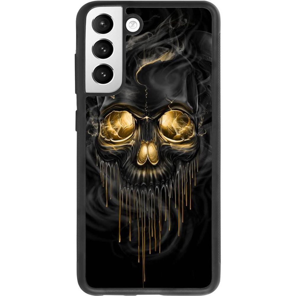 Hülle Samsung Galaxy S21 FE 5G - Silikon schwarz Skull 02