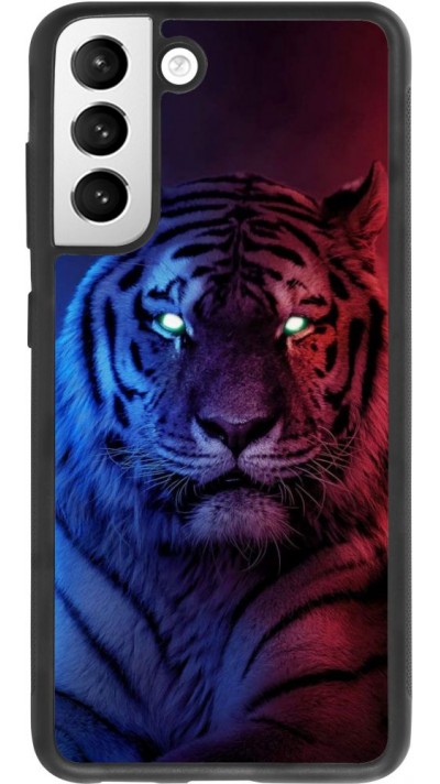 Hülle Samsung Galaxy S21 FE 5G - Silikon schwarz Tiger Blue Red