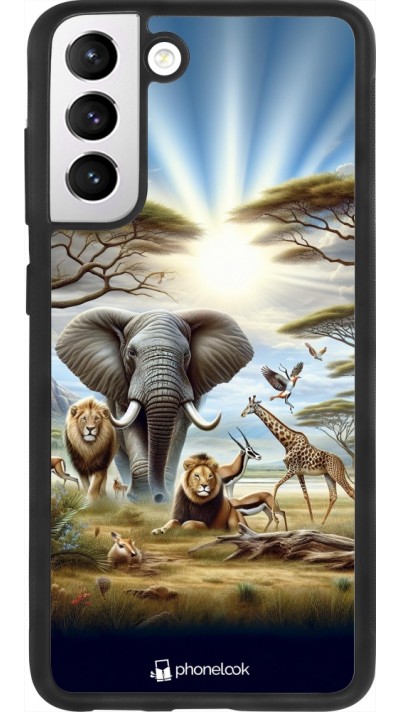 Samsung Galaxy S21 FE 5G Case Hülle - Silikon schwarz Afrikanisches Wildleben