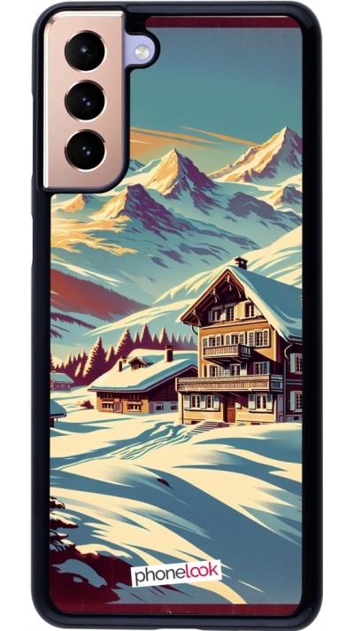 Samsung Galaxy S21+ 5G Case Hülle - Chalet Berg verschneit