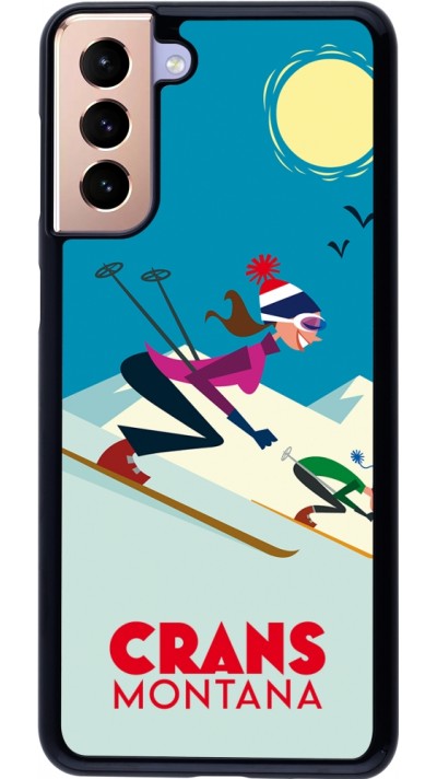 Samsung Galaxy S21+ 5G Case Hülle - Crans-Montana Ski Downhill