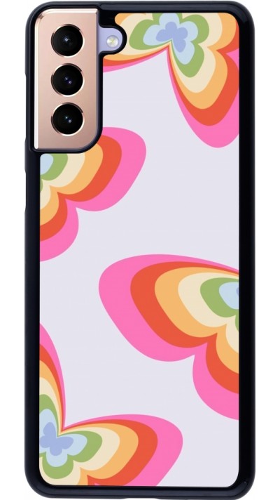 Samsung Galaxy S21+ 5G Case Hülle - Easter 2024 rainbow butterflies