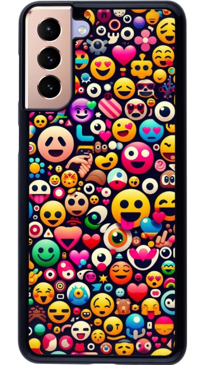 Samsung Galaxy S21+ 5G Case Hülle - Emoji Mix Farbe