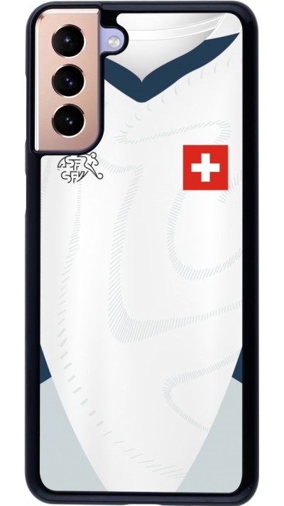 Coque Samsung Galaxy S21+ 5G - Maillot de football Suisse Extérieur personnalisable