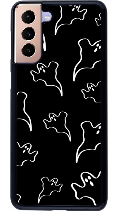 Samsung Galaxy S21+ 5G Case Hülle - Halloween 2024 black and white ghosts